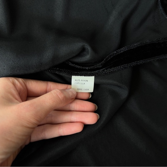 Vintage Hino & Malee 90’s Velvet Rayon Silk Draped Tunic Top Blouse Long Sleeve - Picture 10 of 13